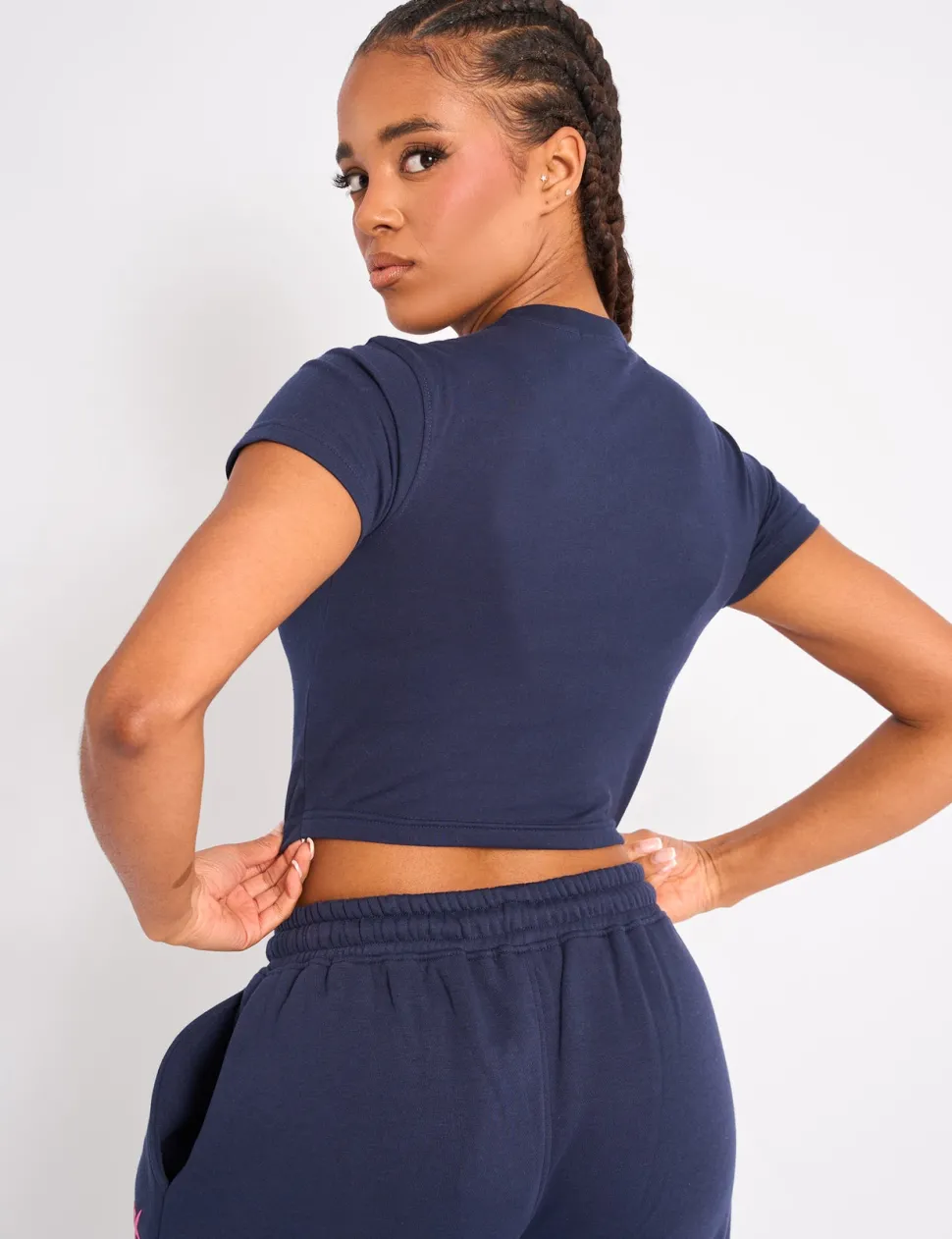 Shop Kaiia Star Baby Tee Navy & Pink Sculpt & Leisure | Kaiia The Label