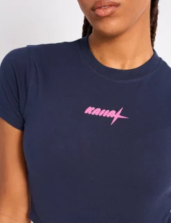 Shop Kaiia Star Baby Tee Navy & Pink Sculpt & Leisure | Kaiia The Label