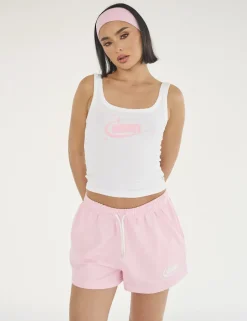 Best Sale Kaiia Star Bubble Logo Vest Top & Baby Pink Sculpt & Leisure | Kaiia The Label