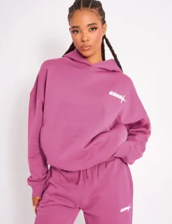 Cheap Kaiia Star Graphic Oversized Hoodie Hot Pink Sculpt & Leisure | Kaiia The Label
