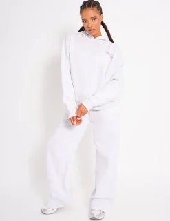 Cheap Kaiia Star Graphic Oversized Hoodie Grey Marl Sculpt & Leisure | Kaiia The Label