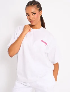 Discount Kaiia Star Ombre Graphic Oversized Tee Grey Marl Sculpt & Leisure | Kaiia The Label