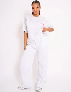 Discount Kaiia Star Ombre Graphic Oversized Tee Grey Marl Sculpt & Leisure | Kaiia The Label