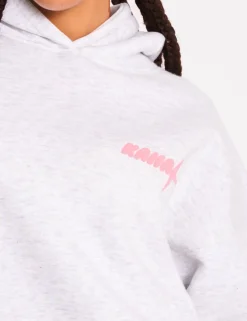 Cheap Kaiia Star Ombre Graphic Oversized Hoodie Grey Marl Sculpt & Leisure | Kaiia The Label