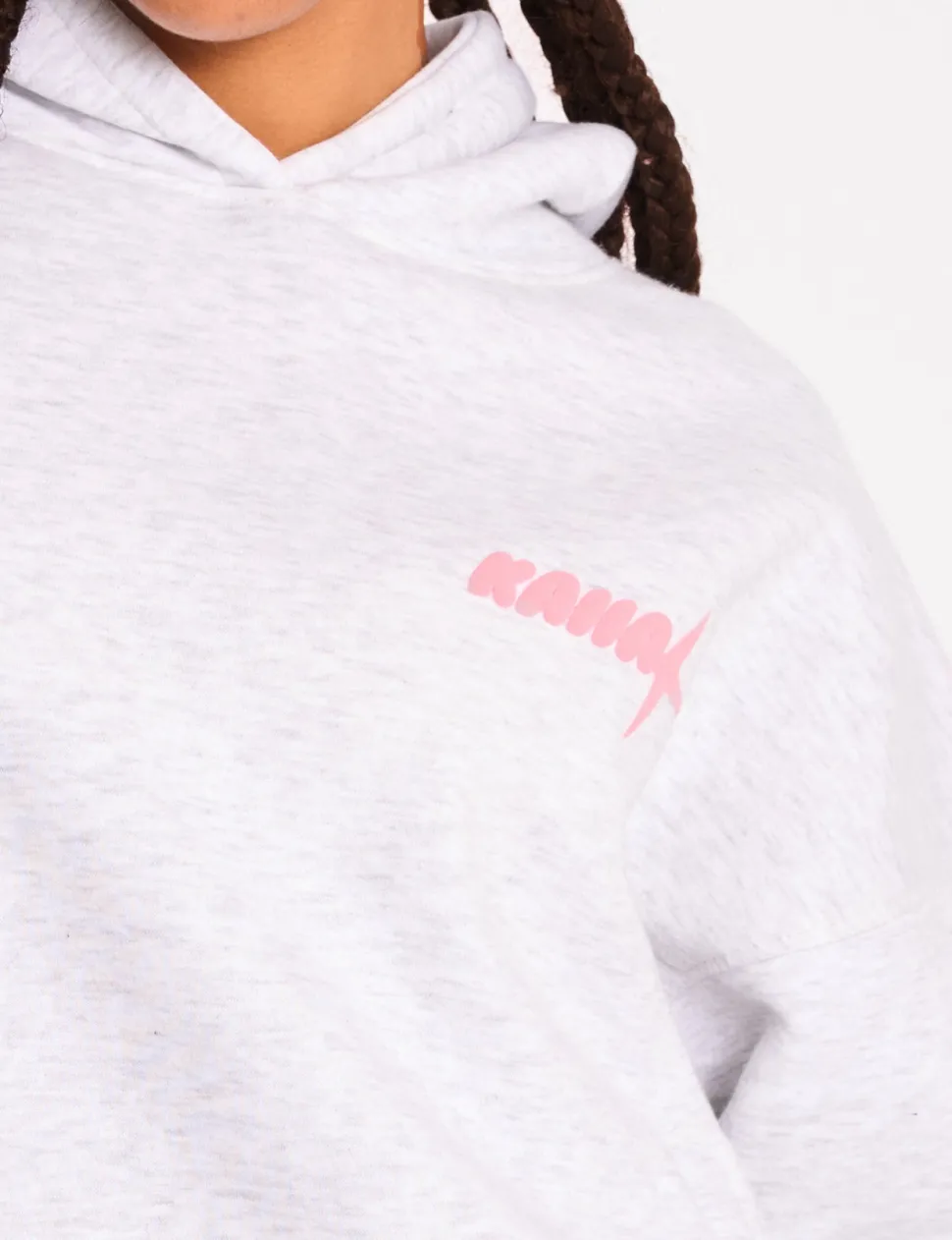 Cheap Kaiia Star Ombre Graphic Oversized Hoodie Grey Marl Sculpt & Leisure | Kaiia The Label