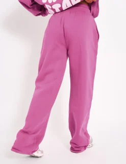 Clearance Kaiia Star Wide Leg Joggers Hot Pink Sculpt & Leisure | Kaiia The Label