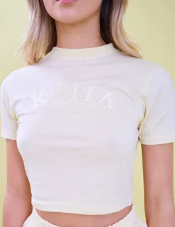 Cheap Kaiia Studio Baby Tee Lemon Sculpt & Leisure | Kaiia The Label