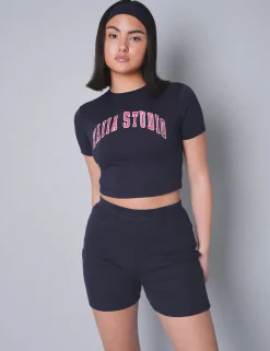 Best Sale Kaiia Studio Baby Tee With Red Tracksuits | Tracksuits