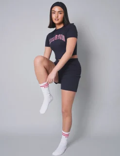 Best Sale Kaiia Studio Baby Tee With Red Tracksuits | Tracksuits