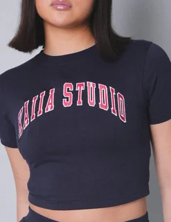 Best Sale Kaiia Studio Baby Tee With Red Tracksuits | Tracksuits