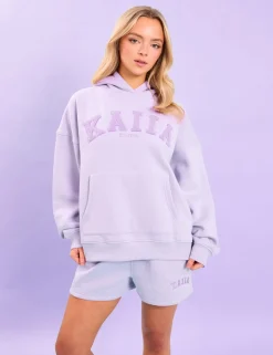 Cheap Kaiia Studio Borg Slogan Oversized Hoodie Back In Stock | Sculpt & Leisure