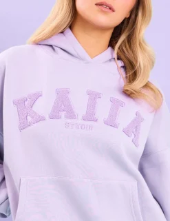 Cheap Kaiia Studio Borg Slogan Oversized Hoodie Back In Stock | Sculpt & Leisure