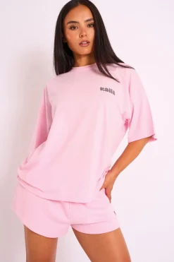 Shop Kaiia Studio Bubble Logo Oversized Tee in Pink Sculpt & Leisure | Kaiia The Label