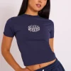 Clearance Kaiia Studio Bubble Logo Baby Tee Navy Sculpt & Leisure | Kaiia The Label