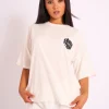 Store Kaiia Studio Bubble Logo Oversized Tee White & Black Sculpt & Leisure | Kaiia The Label