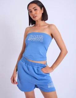 Best Kaiia Studio Bubble Logo Bandeau Top Blue Sculpt & Leisure | Kaiia The Label