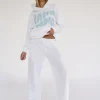 Cheap Kaiia Studio Bubble Logo Pocket Wide Leg Sweat Pants & Blue Sculpt & Leisure | Kaiia The Label