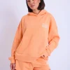 Clearance Kaiia Studio Bubble Logo Oversized Hoodie Light Orange Tracksuits | Tracksuits