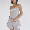 Shop Kaiia Studio Bubble Logo Bandeau Top Light Grey Sculpt & Leisure | Kaiia The Label