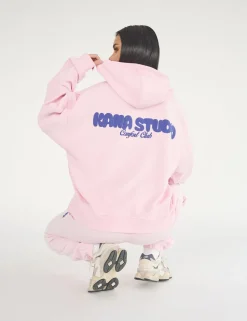 Clearance Kaiia Studio Bubble Logo Oversized Hoodie Baby & Blue Back In Stock | Tracksuits