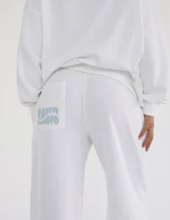 Cheap Kaiia Studio Bubble Logo Pocket Wide Leg Sweat Pants & Blue Sculpt & Leisure | Kaiia The Label