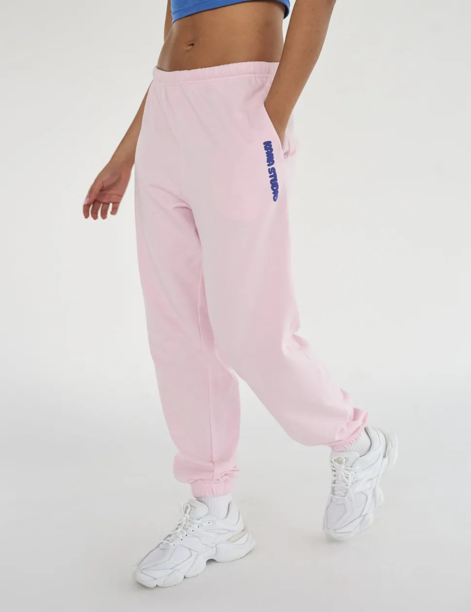 Cheap Kaiia Studio Bubble Logo Cuffed Joggers Baby & Blue Sculpt & Leisure | Kaiia The Label