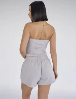 Shop Kaiia Studio Bubble Logo Bandeau Top Light Grey Sculpt & Leisure | Kaiia The Label
