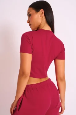 New Kaiia Studio Bubble Logo Baby Tee Red Sculpt & Leisure | Kaiia The Label