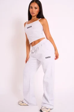 Cheap Kaiia Studio Bubble Logo Cami Top Grey Marl Sculpt & Leisure | Kaiia The Label