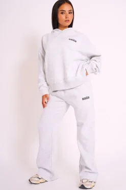 Flash Sale Kaiia Studio Bubble Logo Oversized Hoodie Grey Marl Sculpt & Leisure | Kaiia The Label