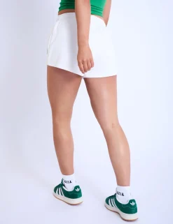 Store Kaiia Studio Bubble Logo Mini Sweat Shorts Off White & Green Sculpt & Leisure | Kaiia The Label