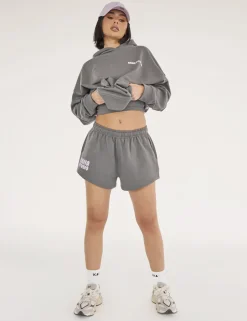 Best Kaiia Studio Bubble Logo Oversized Hoodie Dark Grey & Lilac Sculpt & Leisure | Kaiia The Label