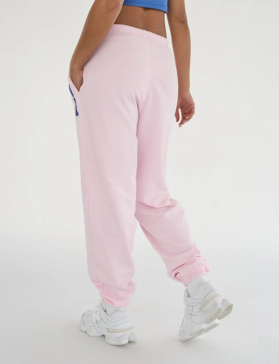 Cheap Kaiia Studio Bubble Logo Cuffed Joggers Baby & Blue Sculpt & Leisure | Kaiia The Label
