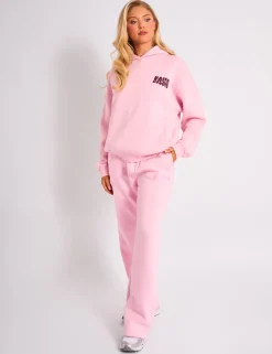 Online Kaiia Studio Bubble Logo Oversized Hoodie Pink & Plum Sculpt & Leisure | Kaiia The Label