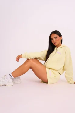 Shop Kaiia Studio Bubble Logo Zip Through Hoodie Yellow Sculpt & Leisure | Kaiia The Label