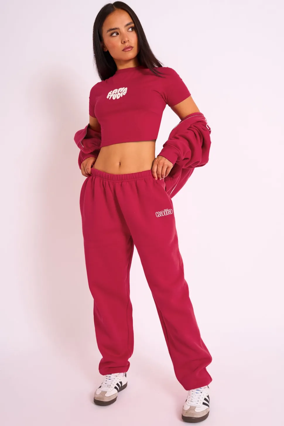 New Kaiia Studio Bubble Logo Baby Tee Red Sculpt & Leisure | Kaiia The Label