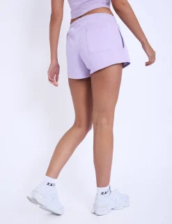 Fashion Kaiia Studio Bubble Logo Mini Sweat Shorts Violet Sculpt & Leisure | Kaiia The Label