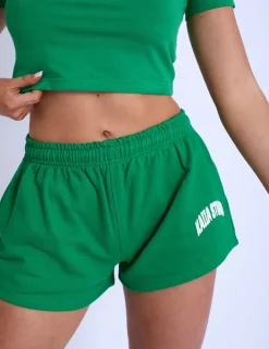 Online Kaiia Studio Bubble Logo Mini Sweat Shorts Back In Stock | Sculpt & Leisure