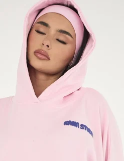 Clearance Kaiia Studio Bubble Logo Oversized Hoodie Baby & Blue Back In Stock | Tracksuits