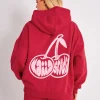 Fashion Kaiia Studio Cherry Graphic Oversized Hoodie Red & Pink Sculpt & Leisure | Kaiia The Label