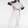 Fashion Kaiia Studio Contrast Panel Wide Leg Sweat Pants & Black Sculpt & Leisure | Kaiia The Label
