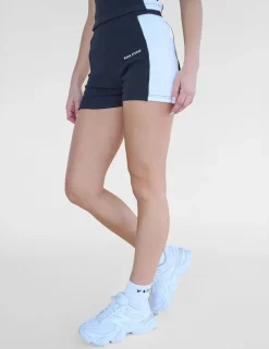 Outlet Kaiia Studio Contrast Panel Ribbed Mini Shorts & White Sculpt & Leisure | Kaiia The Label