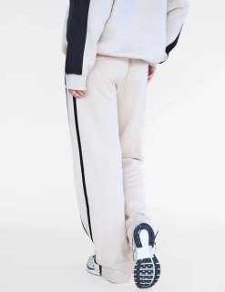 Fashion Kaiia Studio Contrast Panel Wide Leg Sweat Pants & Black Sculpt & Leisure | Kaiia The Label