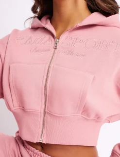 Cheap Kaiia Studio Cropped Zip Up Hoodie Sculpt & Leisure | Kaiia The Label