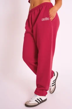 Shop Kaiia Studio Cuffed Jogger Red Sculpt & Leisure | Kaiia The Label
