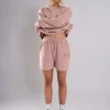 Outlet Kaiia Studio Distressed Applique Sweat Short Sculpt & Leisure | Kaiia The Label