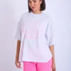 Discount Kaiia Studio Embroidered Bubble Logo Oversized T-shirt Grey Marl & Pink Sculpt & Leisure | Kaiia The Label