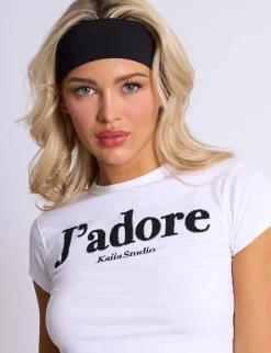 Cheap Kaiia Studio J'adore Baby Tee Sculpt & Leisure | Kaiia The Label