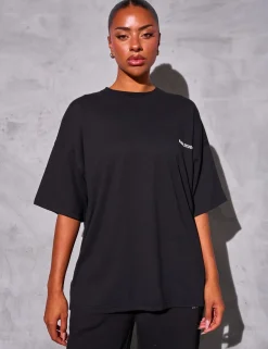 Fashion Kaiia Studio Logo Oversized Tee Sculpt & Reset | Sculpt & Leisure