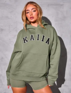 Best Sale Kaiia Studio Logo Oversized Hoodie Sculpt & Reset | Sculpt & Leisure